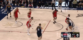 礼尚往来！祖巴茨横传助巴图姆三分穿针 约基奇侧翼三分还以颜色